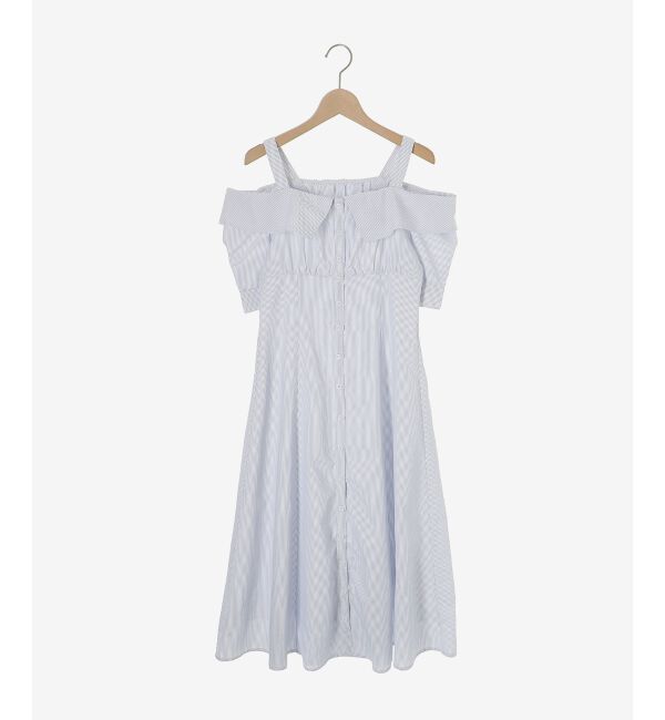  「オフショルシャツワンピース」|ワンピース|