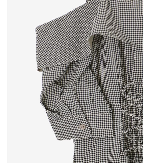  「オフショルシャツワンピース」|ワンピース|