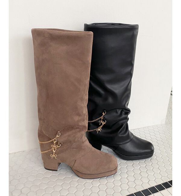  「マルチwayチェーンカバーロングブーツ」|ロングブーツ|