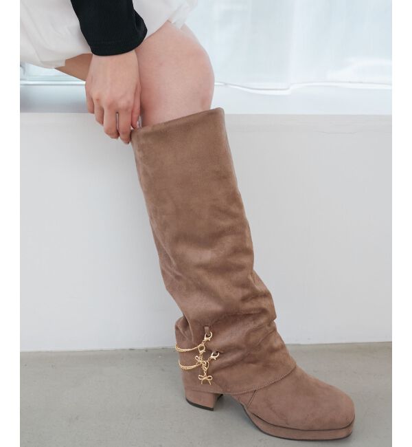  「マルチwayチェーンカバーロングブーツ」|ロングブーツ|