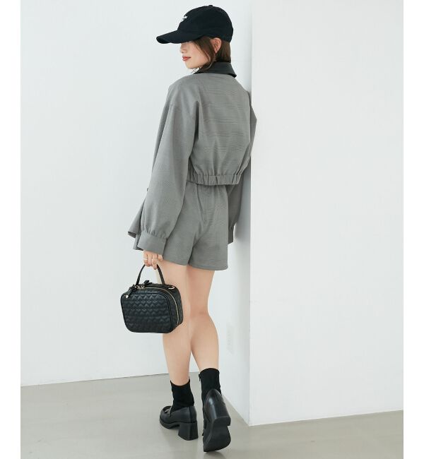  「襟付きショートブルゾン」|ブルゾン・スタジャン|