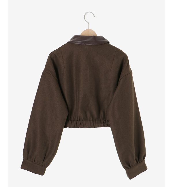  「襟付きショートブルゾン」|ブルゾン・スタジャン|