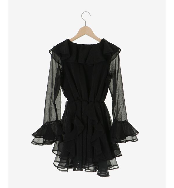  「エアリーラッフルフリルミニワンピース」|ワンピース|