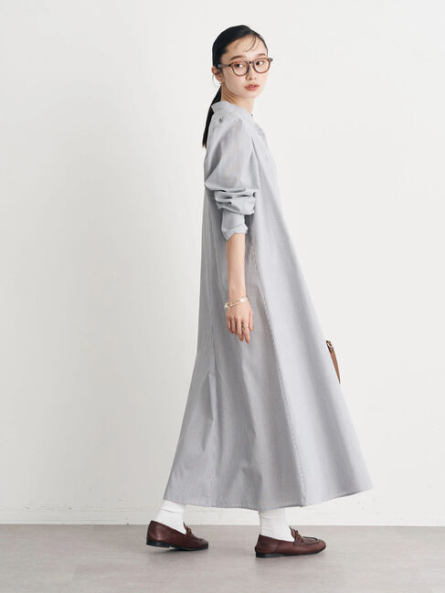 earth music&ecology「ボリュームスリーブシャツワンピース」|ワンピース|