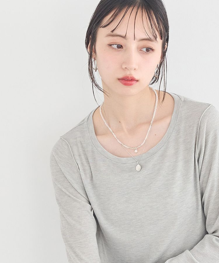 earth music&ecology「2SETビーズ&プレートネックレス」|ネックレス|