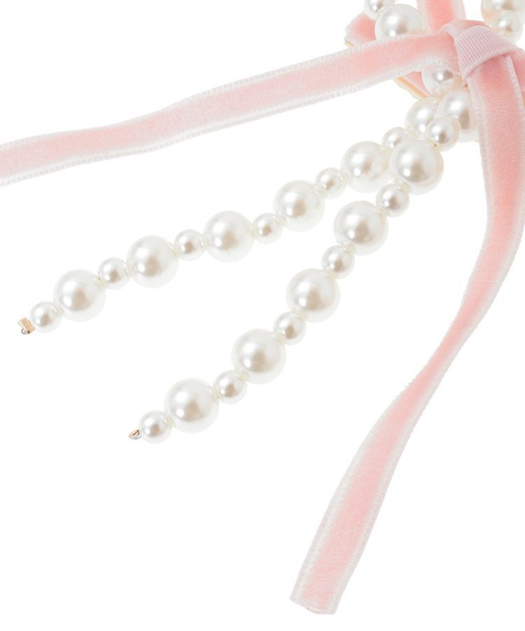Maison de FLEUR「パールベロアリボン2セットクリップ」|その他|