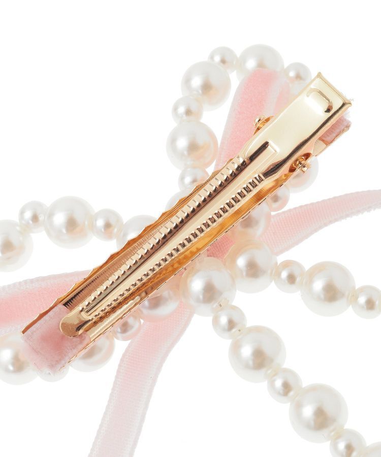 Maison de FLEUR「パールベロアリボン2セットクリップ」|その他|