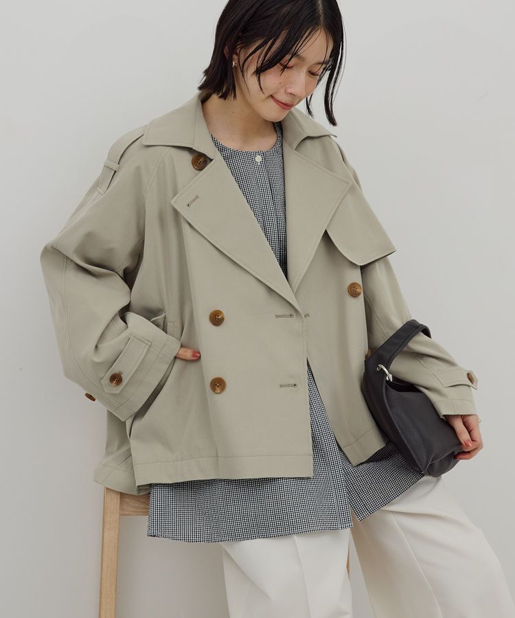 AMERICAN HOLIC「ショートトレンチコート」|トレンチコート|Light Khaki