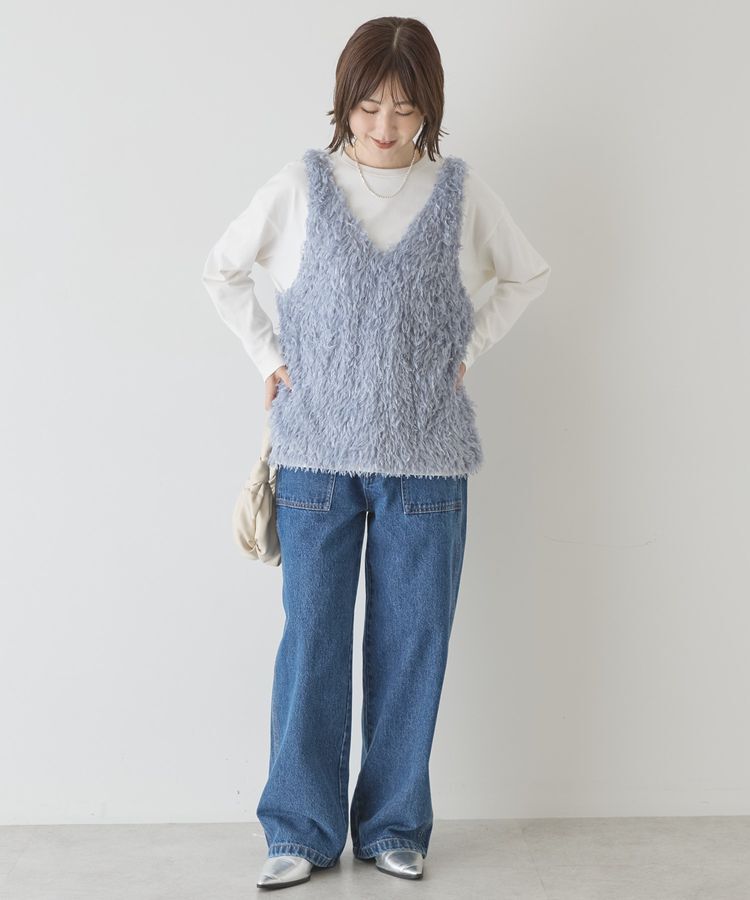 AMERICAN HOLIC「【選べる丈】フェザーVネックベスト」|ベスト・ジレ|