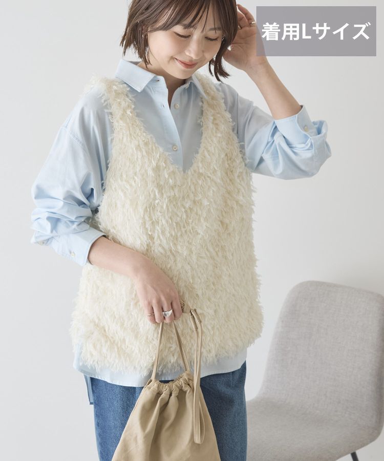 AMERICAN HOLIC「【選べる丈】フェザーVネックベスト」|ベスト・ジレ|