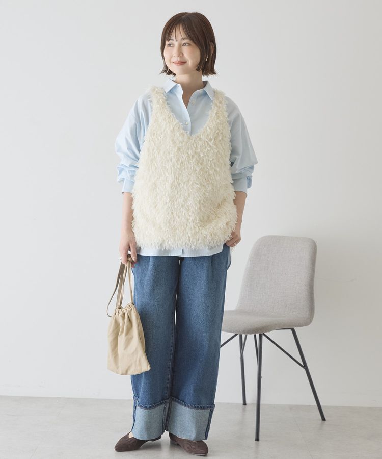 AMERICAN HOLIC「【選べる丈】フェザーVネックベスト」|ベスト・ジレ|