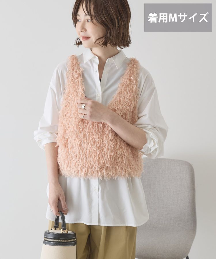 AMERICAN HOLIC「【選べる丈】フェザーVネックベスト」|ベスト・ジレ|Orange