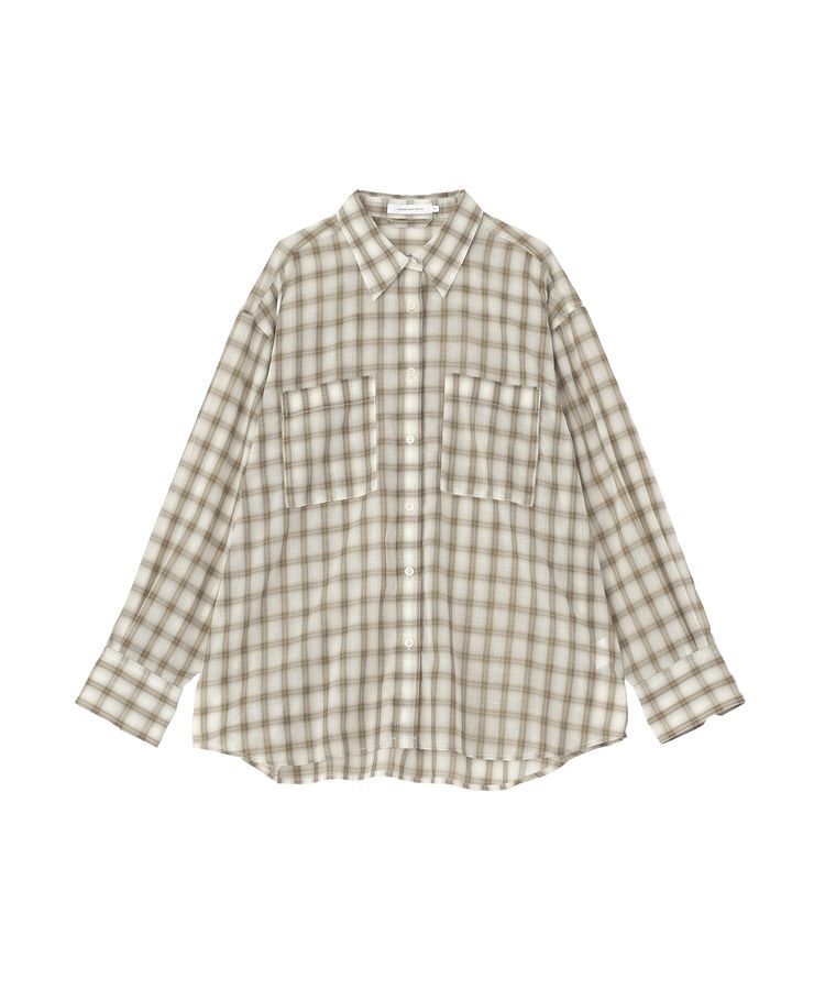 AMERICAN HOLIC「【接触冷感・イージーケア】シアーチェックシャツ」|シャツ・ブラウス|