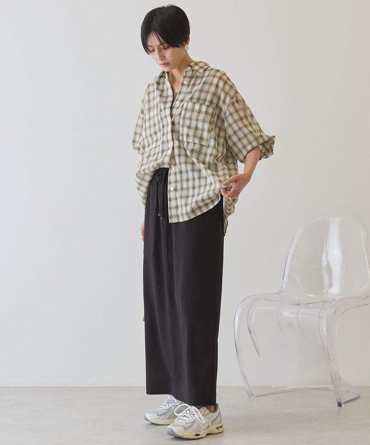 AMERICAN HOLIC「【接触冷感・イージーケア】シアーチェックシャツ」|シャツ・ブラウス|