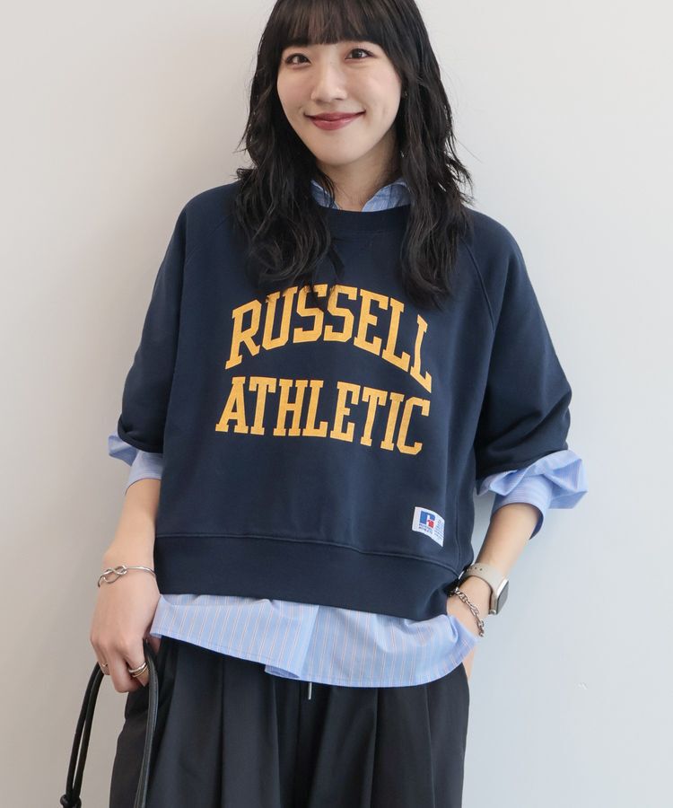 AMERICAN HOLIC「【RUSSELL】ロゴ半袖スウェット」|スウェット・ジャージ|Navy