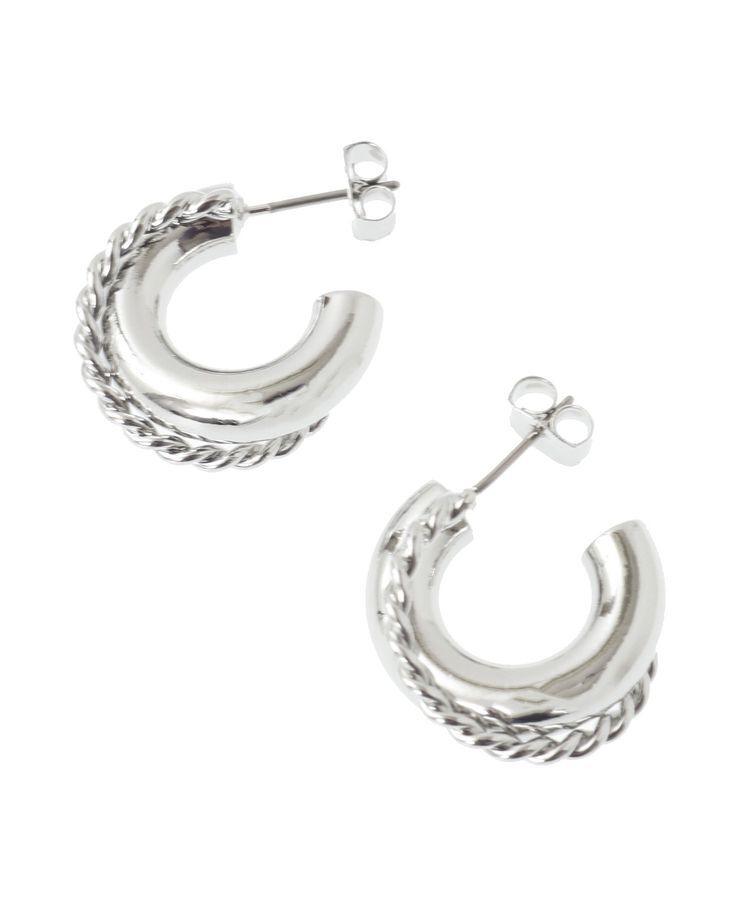 Green Parks「・HALF TIME ボールドフープピアス」|ピアス|