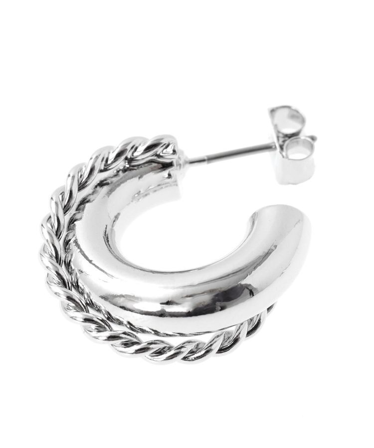 Green Parks「・HALF TIME ボールドフープピアス」|ピアス|