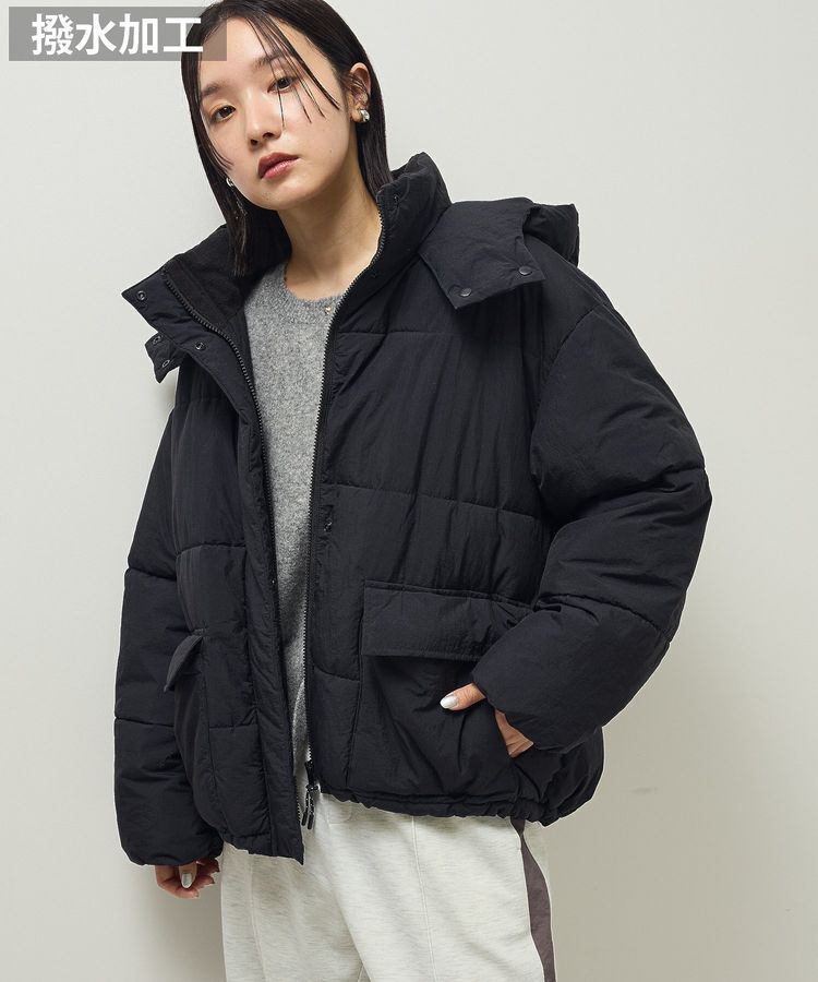 Green Parks「ライトファイバーフーディブルゾン」|ブルゾン・スタジャン|Black