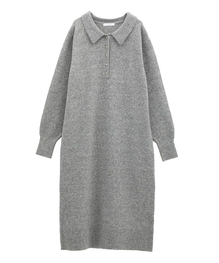 Green Parks「金釦ポロシャツニットワンピース」|ワンピース|