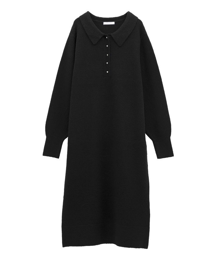 Green Parks「金釦ポロシャツニットワンピース」|ワンピース|