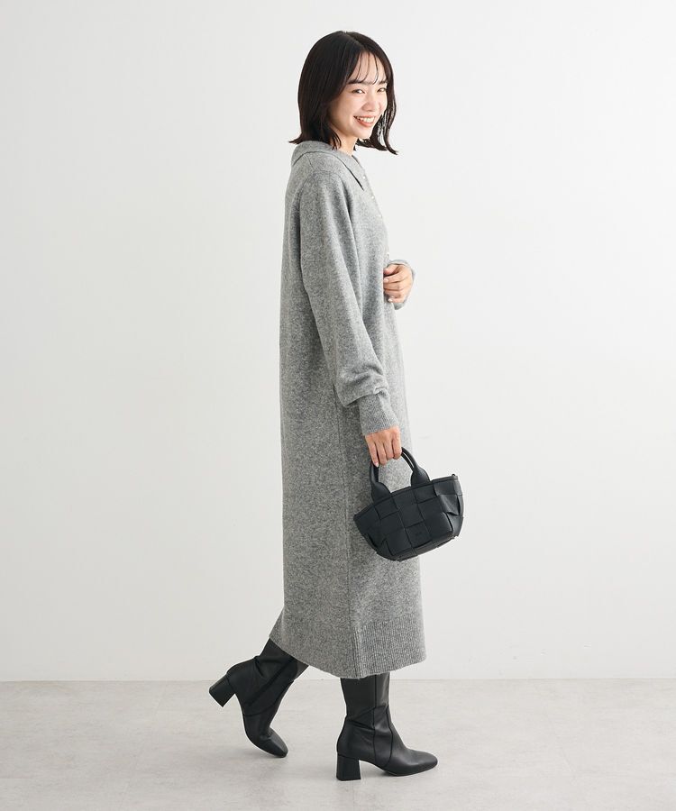 Green Parks「金釦ポロシャツニットワンピース」|ワンピース|