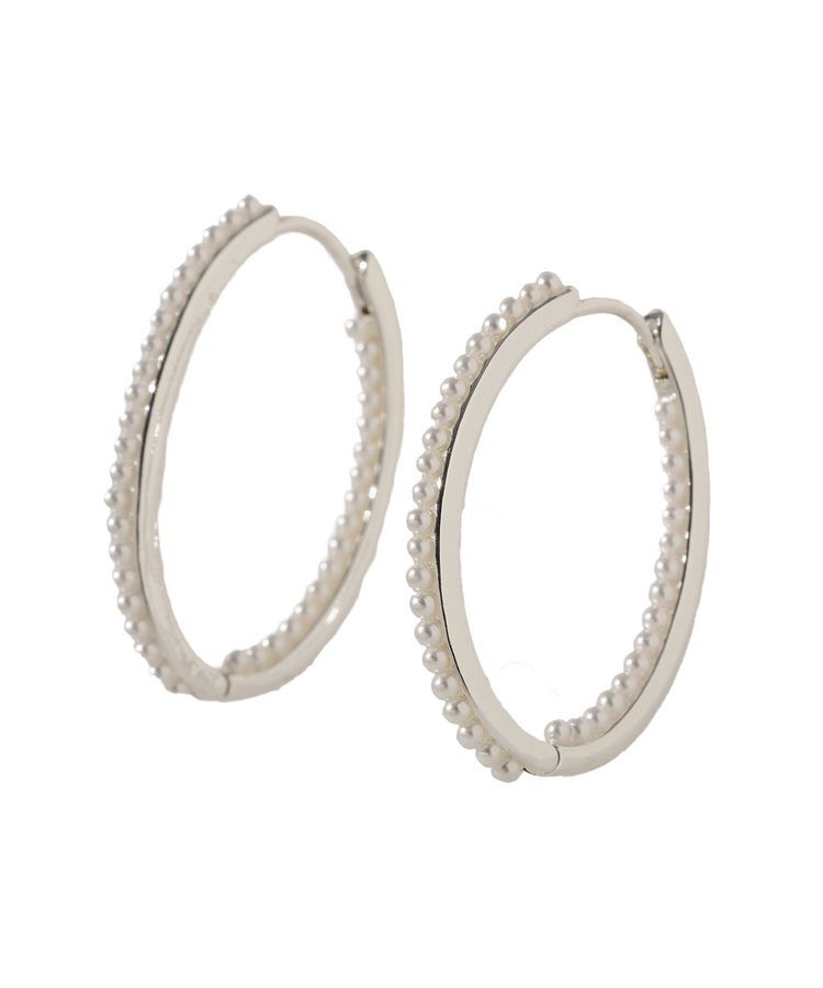 Green Parks「パールラインワンタッチピアス」|ピアス|Silver