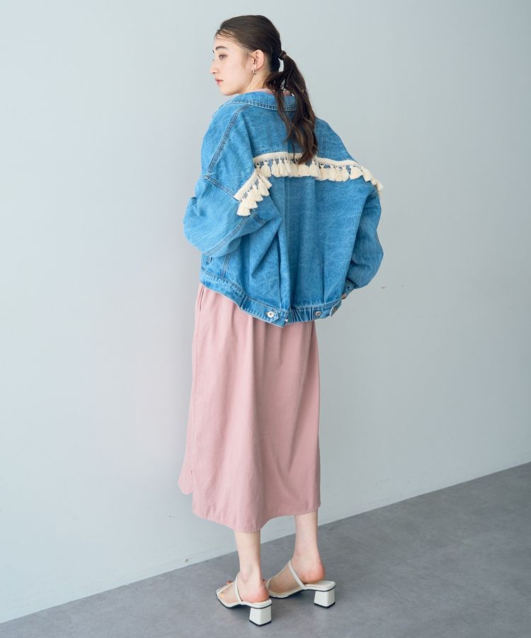 Editt by YECCA VECCA「フリンジデニムジャケット」|テーラードジャケット|