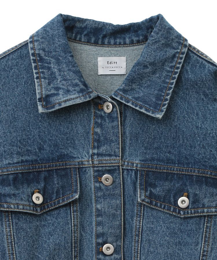 Editt by YECCA VECCA「フリンジデニムジャケット」|テーラードジャケット|