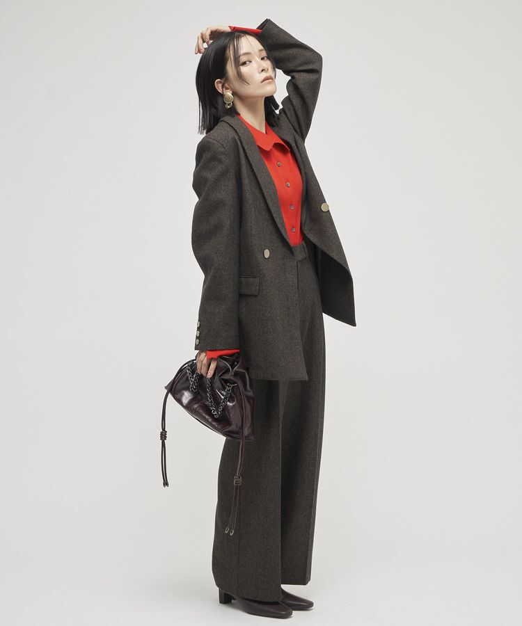 YECCA VECCA「【尾崎紗代子&times;YECCA VECCA】ツイードテーラードジャケット」|テーラードジャケット|