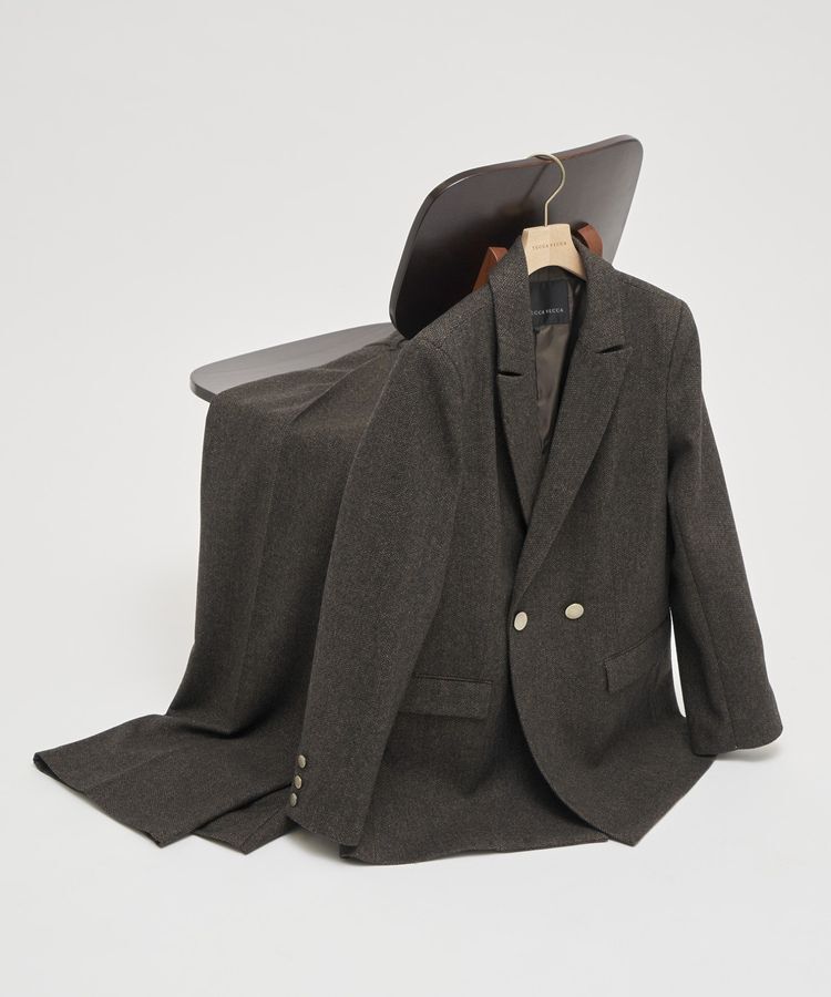 YECCA VECCA「【尾崎紗代子&times;YECCA VECCA】ツイードテーラードジャケット」|テーラードジャケット|