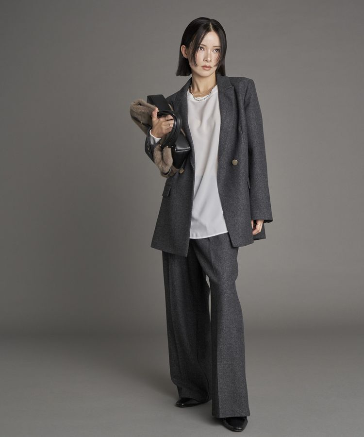 YECCA VECCA「【尾崎紗代子&times;YECCA VECCA】ツイードテーラードジャケット」|テーラードジャケット|
