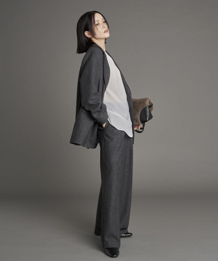 YECCA VECCA「【尾崎紗代子&times;YECCA VECCA】ツイードテーラードジャケット」|テーラードジャケット|