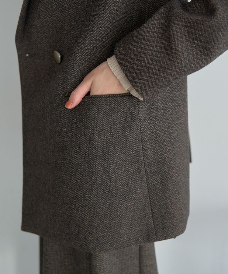 YECCA VECCA「【尾崎紗代子&times;YECCA VECCA】ツイードテーラードジャケット」|テーラードジャケット|