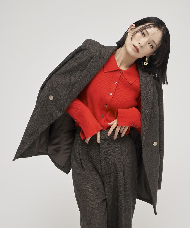 YECCA VECCA「【尾崎紗代子&times;YECCA VECCA】ツイードテーラードジャケット」|テーラードジャケット|