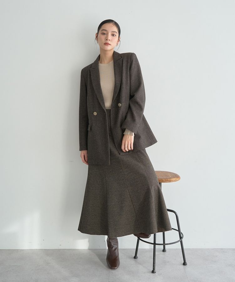 YECCA VECCA「【尾崎紗代子&times;YECCA VECCA】ツイードテーラードジャケット」|テーラードジャケット|