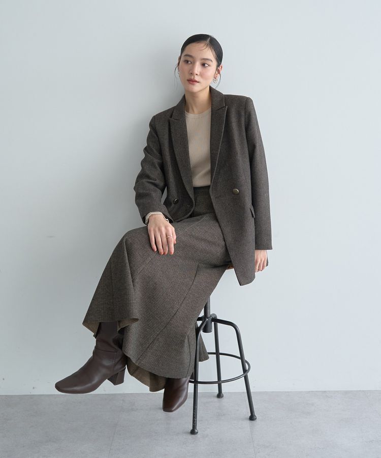 YECCA VECCA「【尾崎紗代子&times;YECCA VECCA】ツイードテーラードジャケット」|テーラードジャケット|