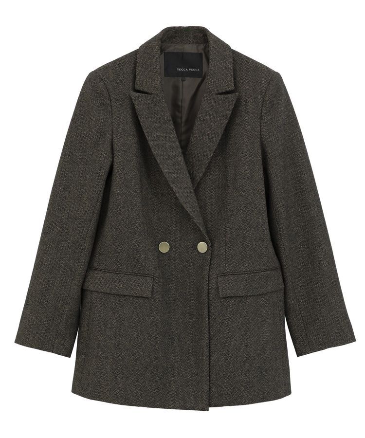 YECCA VECCA「【尾崎紗代子&times;YECCA VECCA】ツイードテーラードジャケット」|テーラードジャケット|