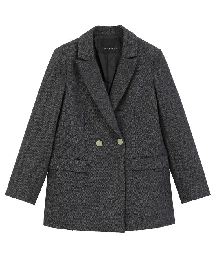 YECCA VECCA「【尾崎紗代子&times;YECCA VECCA】ツイードテーラードジャケット」|テーラードジャケット|