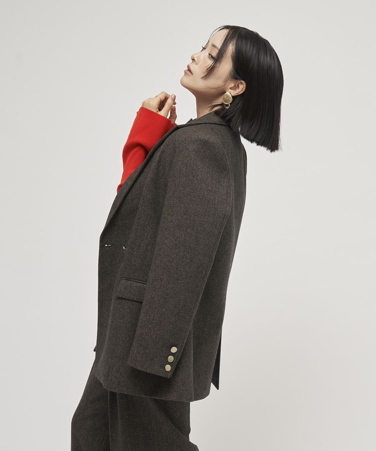 YECCA VECCA「【尾崎紗代子&times;YECCA VECCA】ツイードテーラードジャケット」|テーラードジャケット|