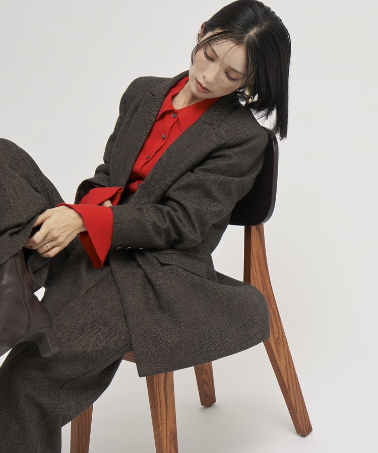 YECCA VECCA「【尾崎紗代子&times;YECCA VECCA】ツイードテーラードジャケット」|テーラードジャケット|