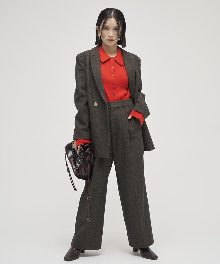 YECCA VECCA「【尾崎紗代子&times;YECCA VECCA】ツイードテーラードジャケット」|テーラードジャケット|