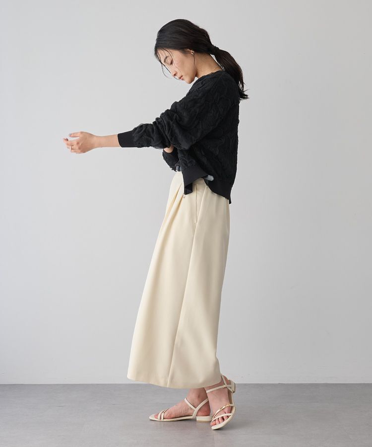 YECCA VECCA「ふくれジャガードニットブルゾン」|ブルゾン・スタジャン|