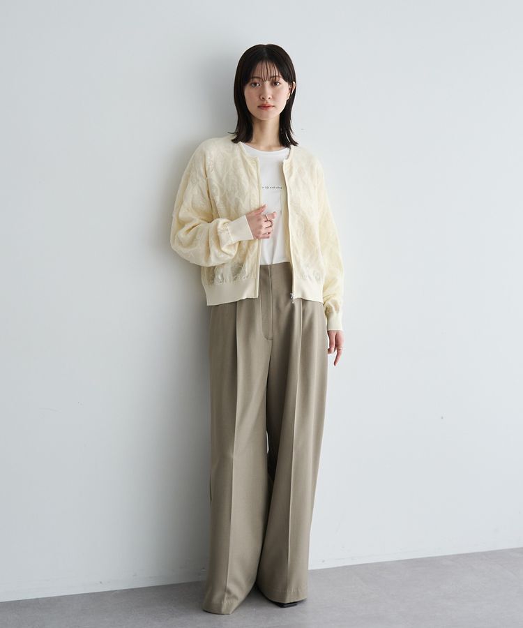 YECCA VECCA「ふくれジャガードニットブルゾン」|ブルゾン・スタジャン|