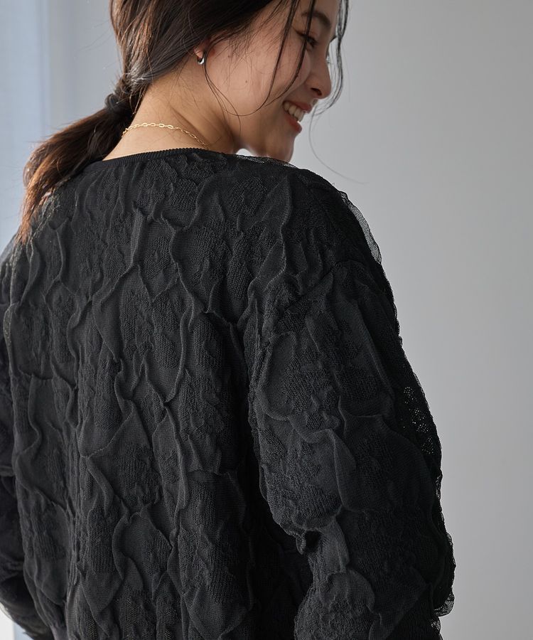 YECCA VECCA「ふくれジャガードニットブルゾン」|ブルゾン・スタジャン|