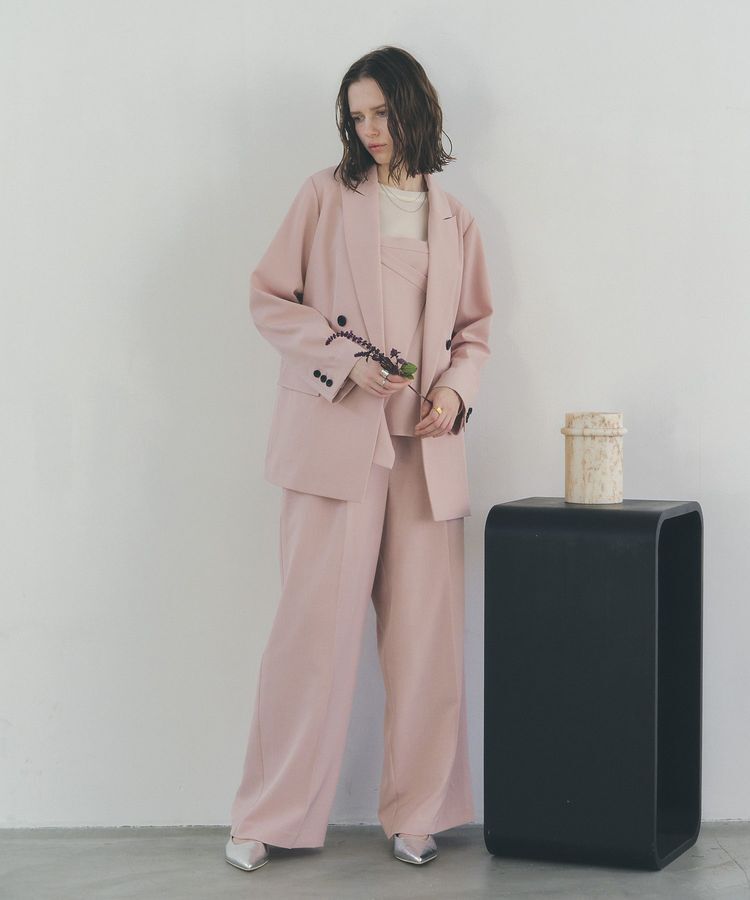 YECCA VECCA「タックワイドパンツ」|その他|Pink