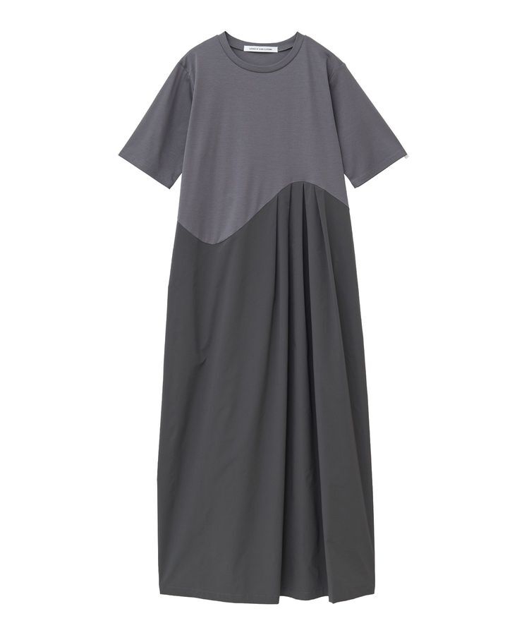 GARAGE OF GOOD CLOTHING「異素材切り替えコクーンワンピース」|ワンピース|