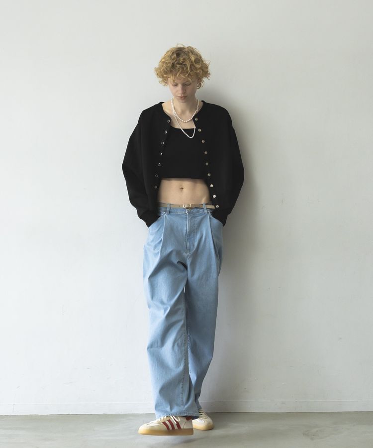 GARAGE OF GOOD CLOTHING「ワイドタック入りパンツ」|デニム|