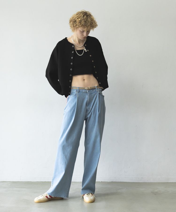 GARAGE OF GOOD CLOTHING「ワイドタック入りパンツ」|デニム|