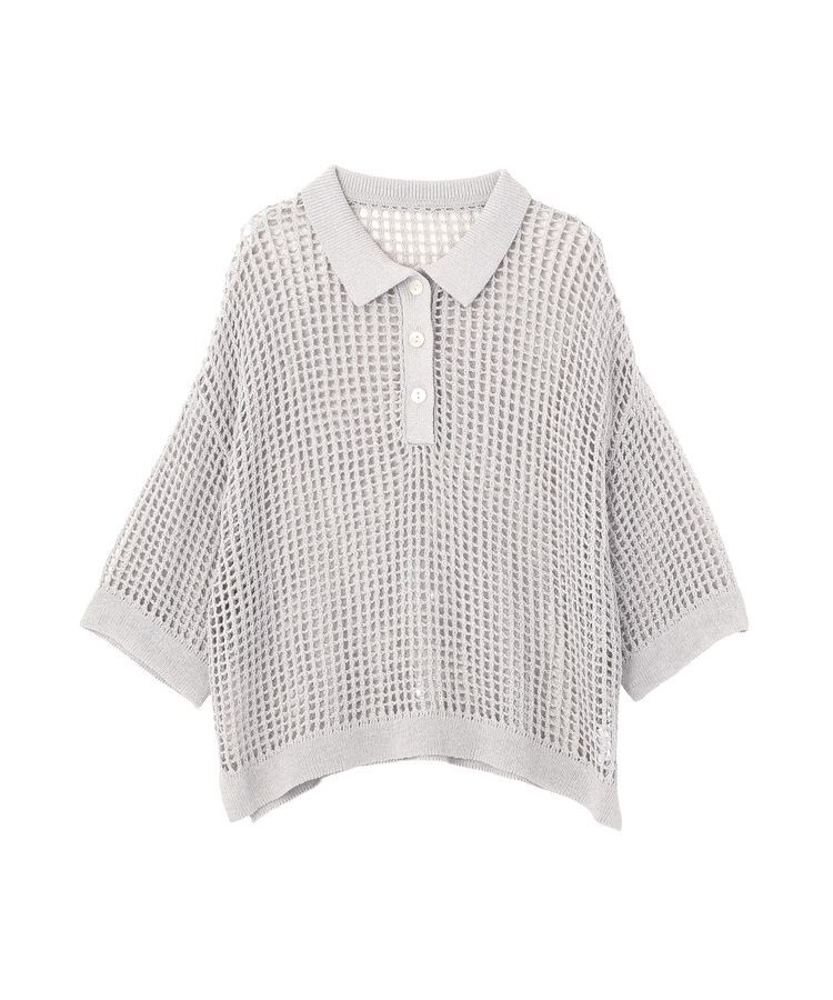 GARAGE OF GOOD CLOTHING「スクエアメッシュポロプルオーバー」|ニット・セーター|