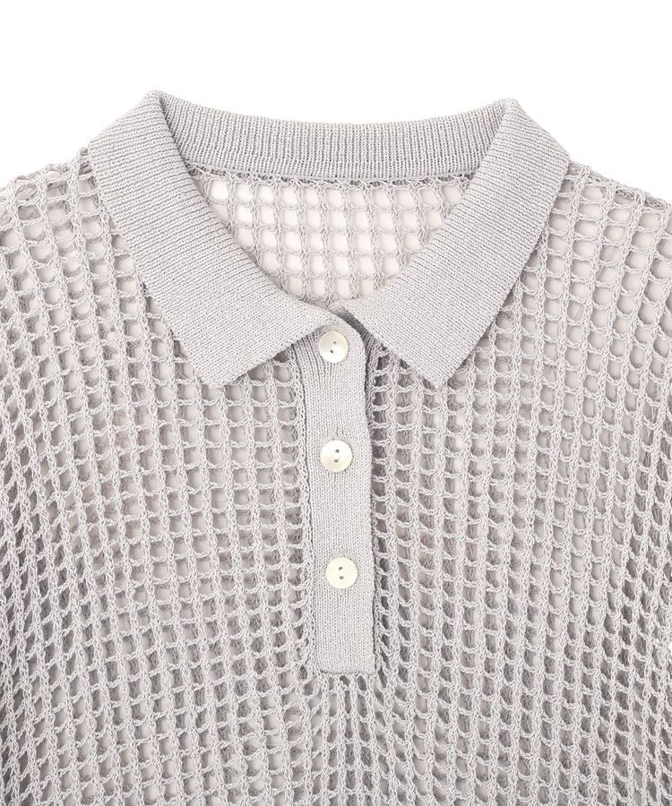 GARAGE OF GOOD CLOTHING「スクエアメッシュポロプルオーバー」|ニット・セーター|